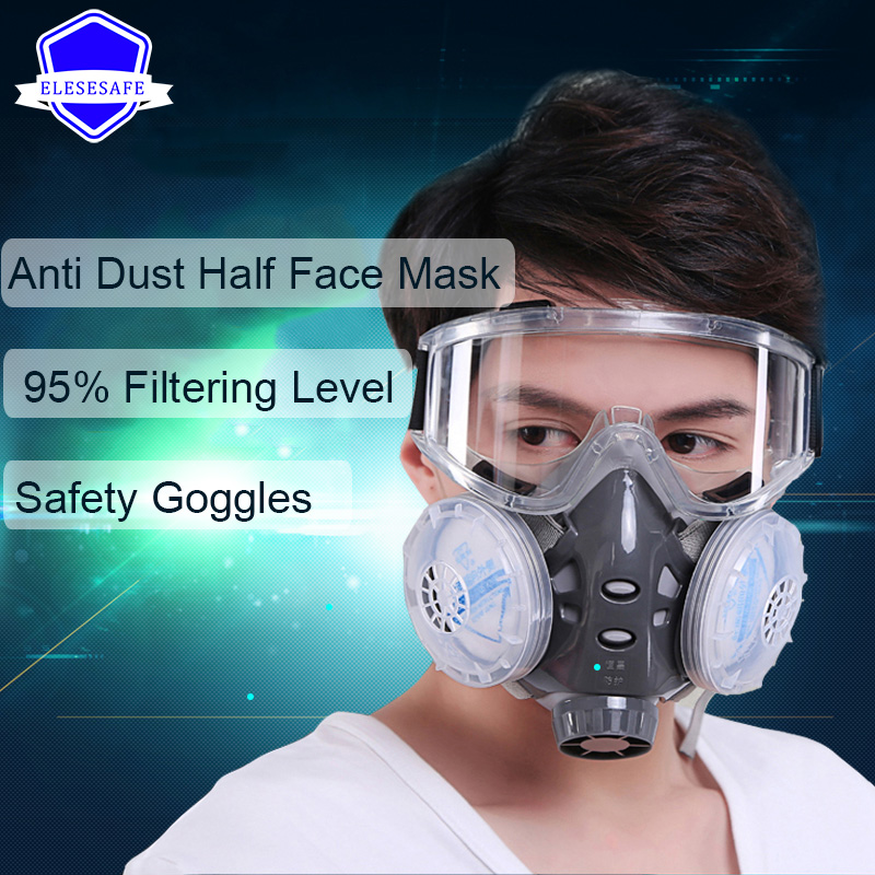 Dust Mask Construction - Nouveau masque Anti-poussière respirateur complet double