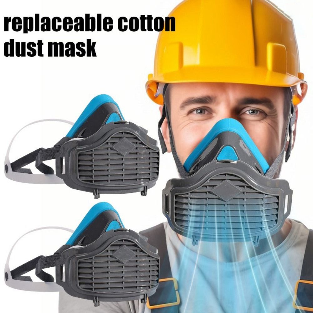 Respirator Half Face - Masque facial anti-poussière en silicone réutilisable