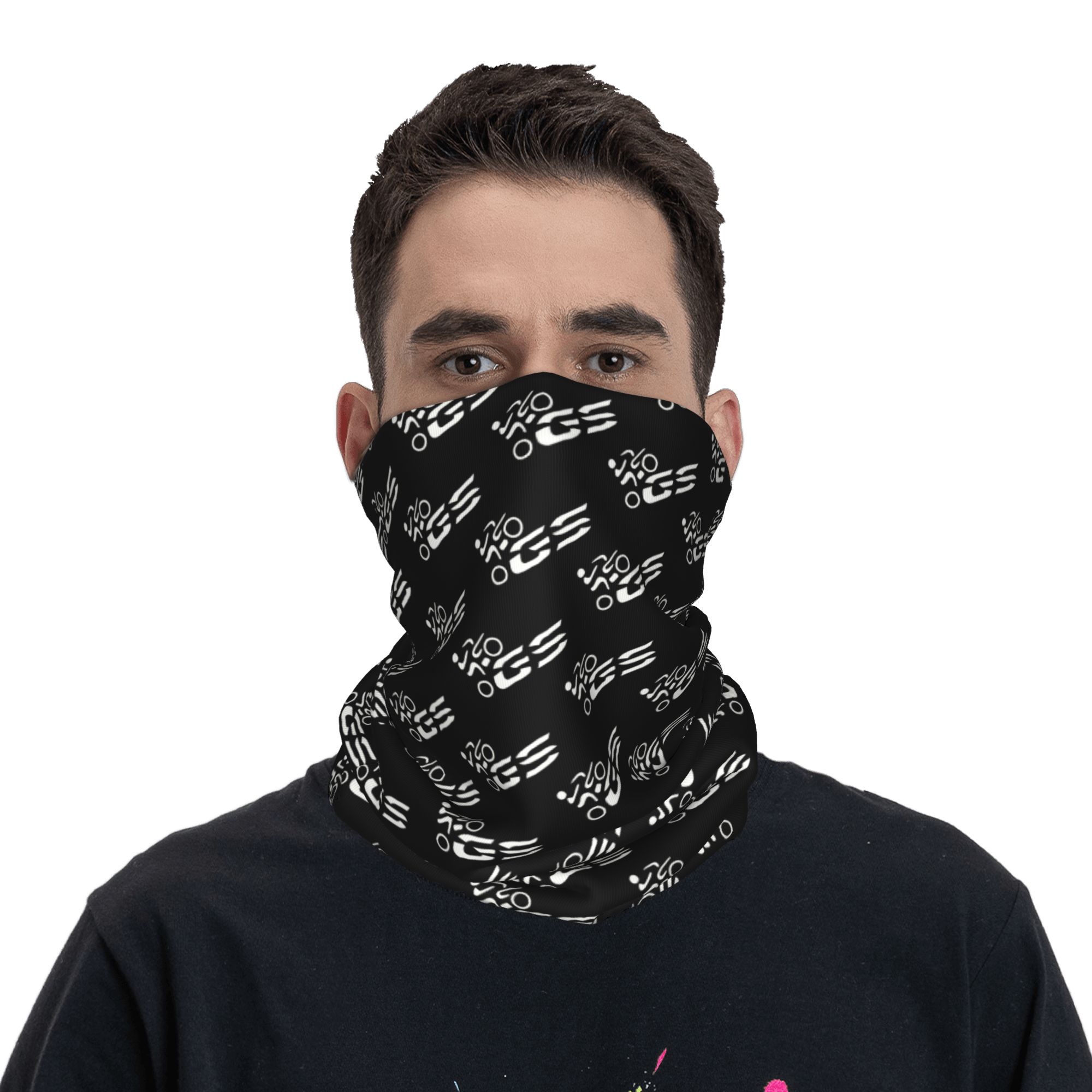 Neck Gaiter Face Cover - Cache-cou bandana moto personnalisé GS pour