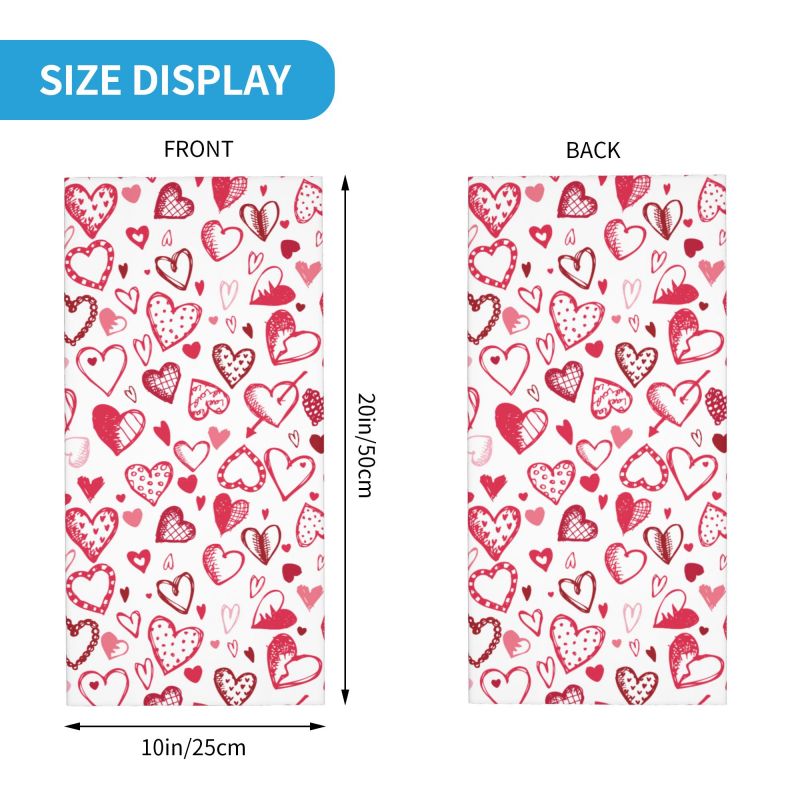 Cache-cou Bandana Cœur Rose Ro - Neck Gaiter Face Cover avis et prix